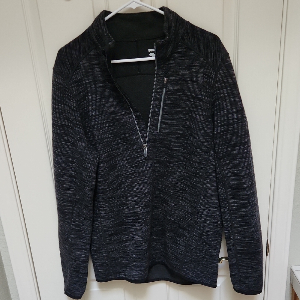 Saucony Black and Gray Zip Up Sweater